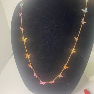 Swarovski Multicolor Butterfly Necklace